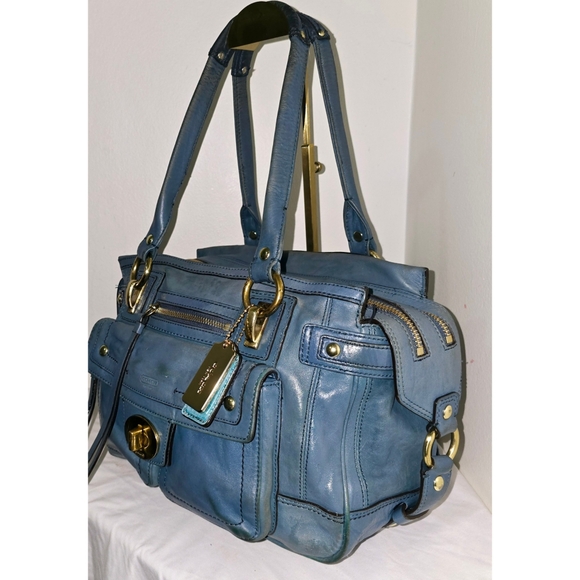 Coach Leather Hampton Lindsay Satchel Bag - Picture 8 of 10